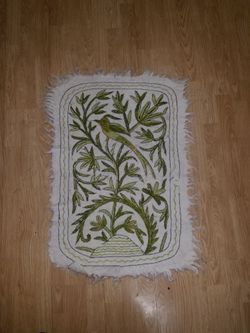 Vintage Numdah Rug Hand Stitch Kasmir