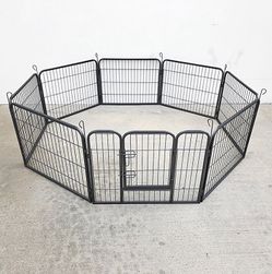 $85 (New in Box) Heavy duty 24” tall x 32” wide x 8-panel pet playpen dog crate kennel exercise cage fence play pen