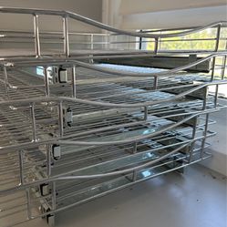 Chrome Pull Outs For Kitchen Or Storage Cabinets 