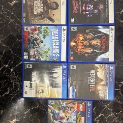Lote de 7 Juegos PlayStation (PS4/PS5) - Terror y Acción