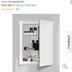 Robern R3 16" x 20" x 4" Beveled Single Door Medicine Cabinet with Reversible Hinge