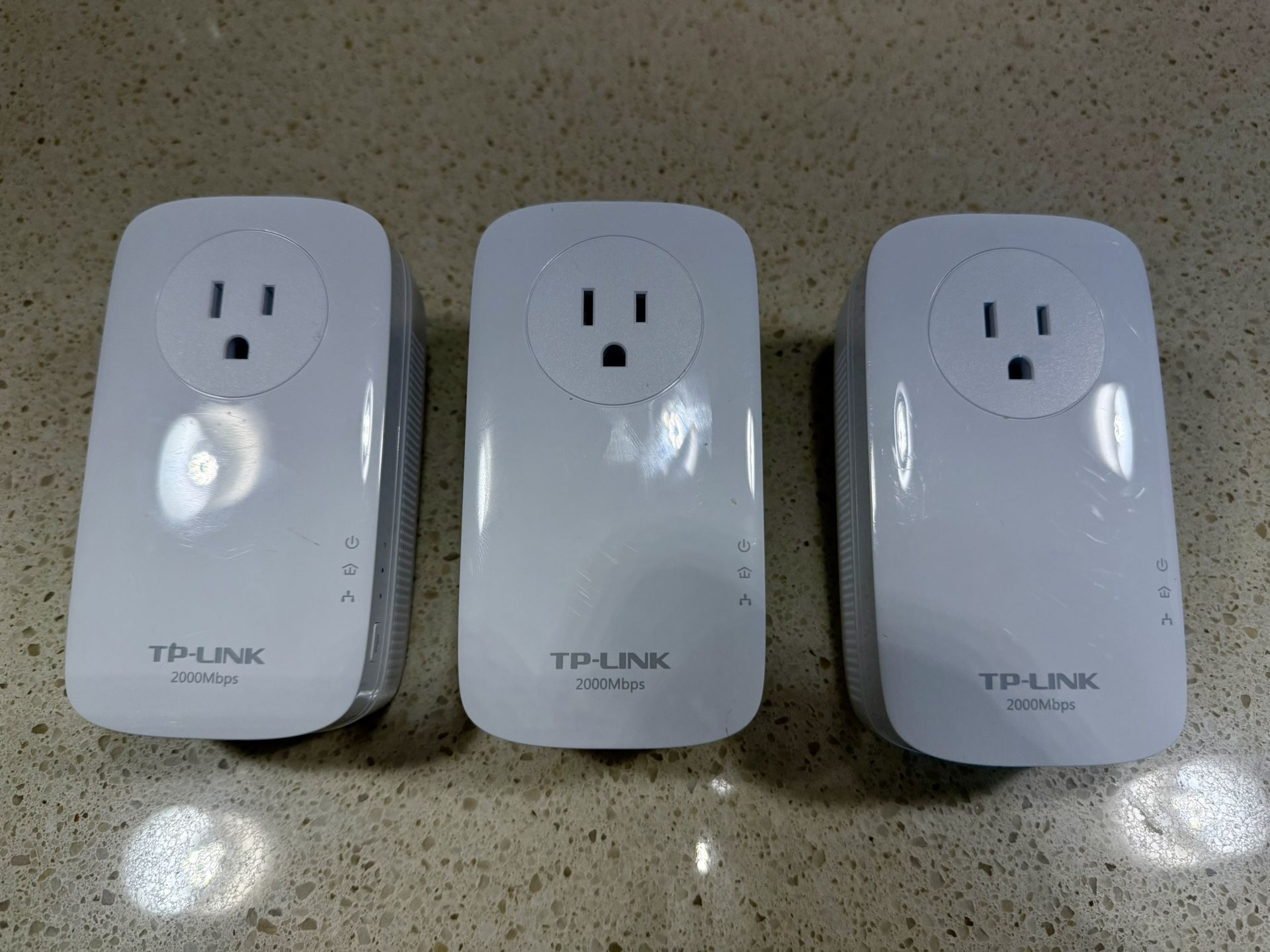 3 Pack TP Link AV2000 Ethernet Powerline Adaptors