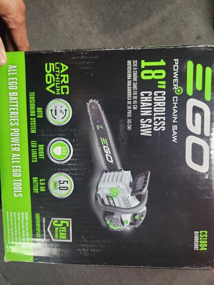 Ego Power+ 18" Battery Chainsaw. New