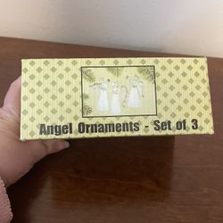 Crystal Set Of 3 - Angel Ornaments 