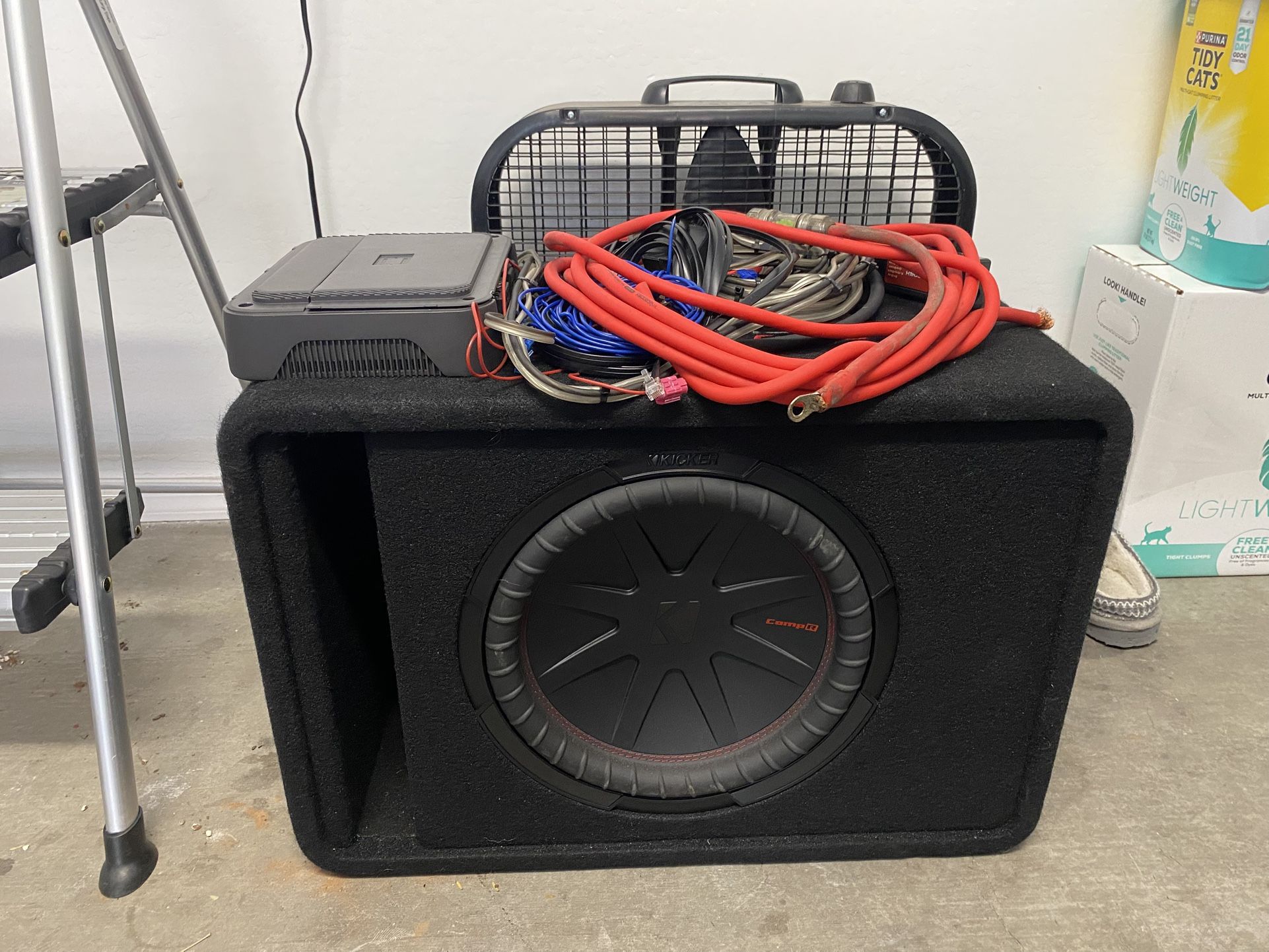 Subwoofer, Amp, and Install Parts