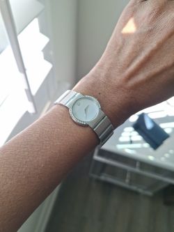 Movado Watch With A Mother Of Pearl  Diamonds 