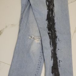 Levi’s 501 USA Vintage Jeans 34x32 Stüssy Style– Rare One-of-a-Kind Graffiti Art