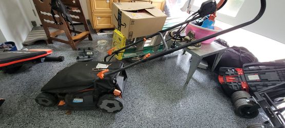 Electric Lawn Mower with Grass Bag
