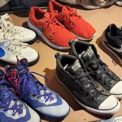 5 pairs of Size 11 Nike / Converse Shoes in excellent condition
