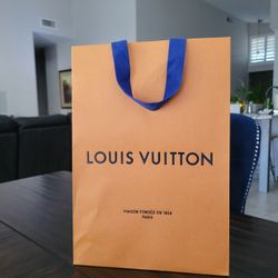 Louis Vuitton Gift Bag Empty 14 Tall 9.75 Wide 4.25 Deep