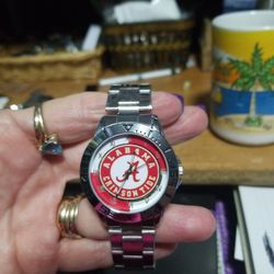 Stainless Steel Alabama Crimson Tide Watch New