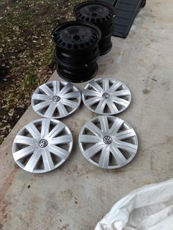 Perfect condition, Volkswagen 5 lug 15 inch rims and caps