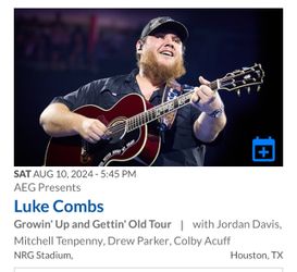 Luke Combs Tickets NRG