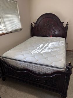Queen Bed Frame and Dresser Set