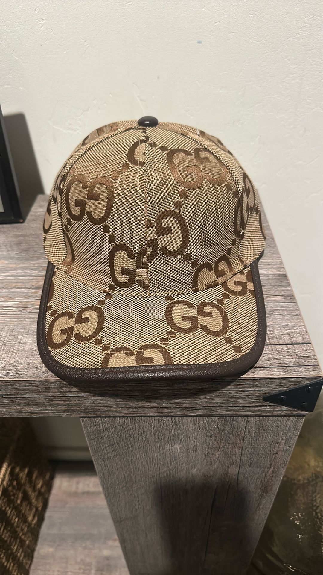 Gucci Jumbo Monogram Jacquard Canvas Brown Baseball Cap