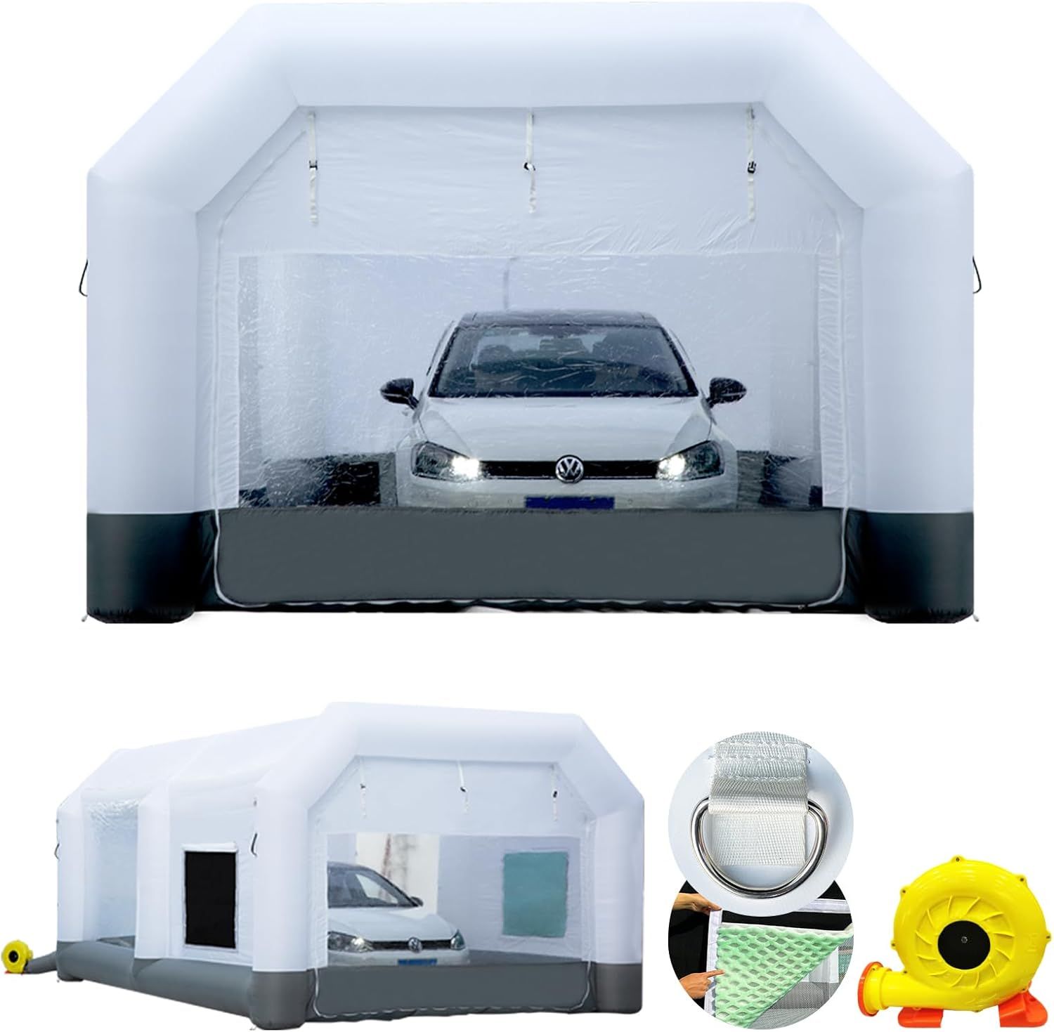 GORILLASPRO Portable Inflatable Paint Booth 21X13X9Ft with 680W Blower