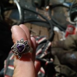 Heart Shape Purple Stone
