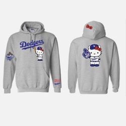 Dodger Hello Kitty Gray XL Hoodie 💙 🤍 ⚾️ 