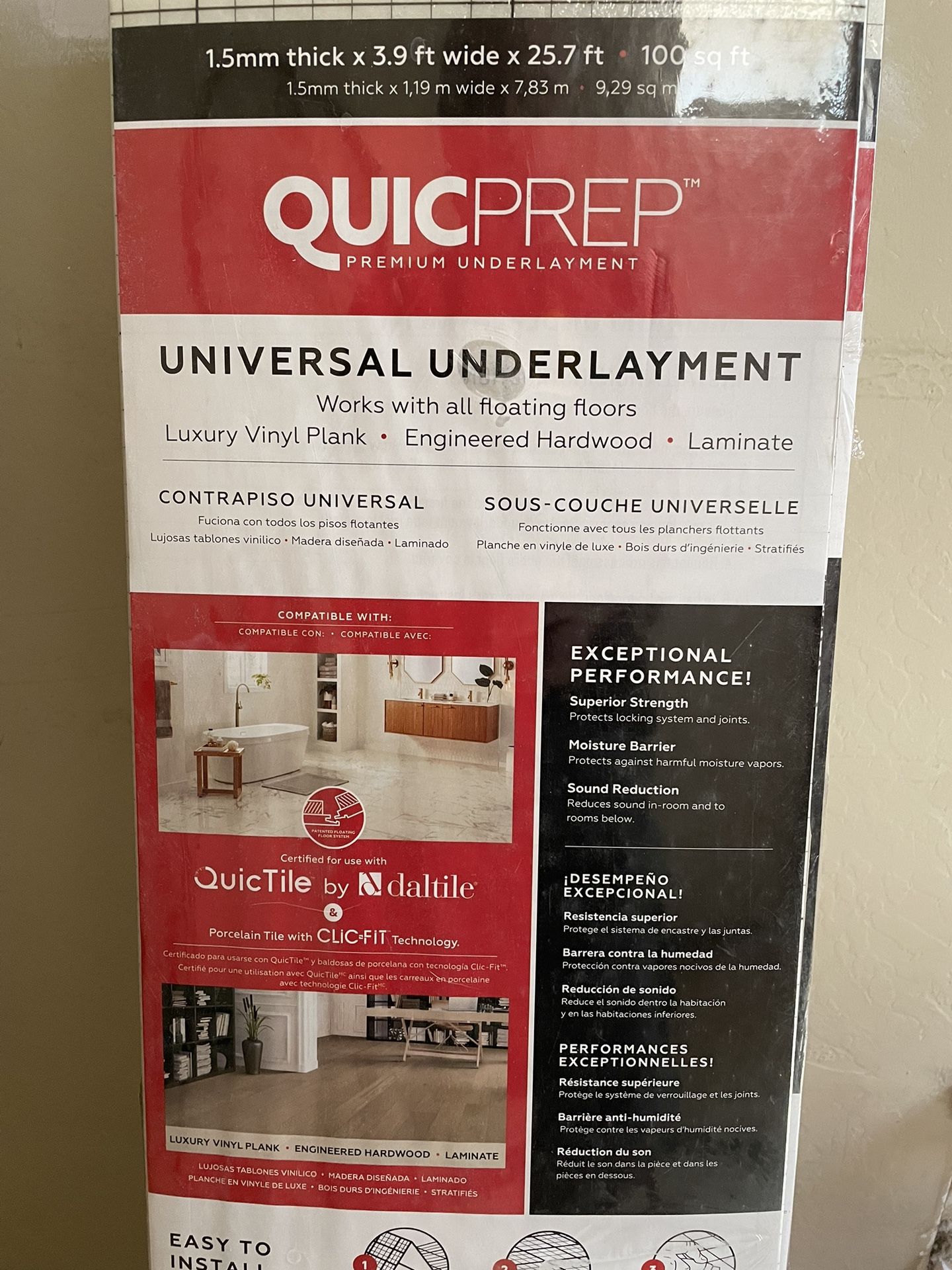 Quicprep Underlayment For Laminate Floor