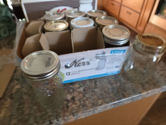 10 12oz Kerr jelly jars + 1 pint jar