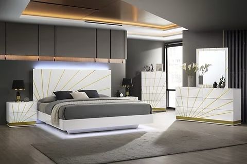 Bedroom Set King 4pcs And Led