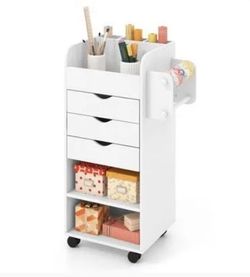 Rolling Cart For Wraping Paper Storage, Ribbons, Gift Bags Organizer