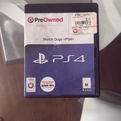 Playstation4 Watch Dogs The Disc Comes With The Case The Price Is The Same As The Tag On The Game 