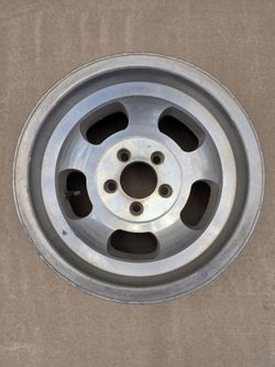 Single Vintage Slot Mag Aluminum Wheel 15x8.5" Rim 5x4-3/4" Lug