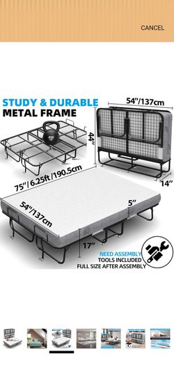 Full size roll away bed with Matress