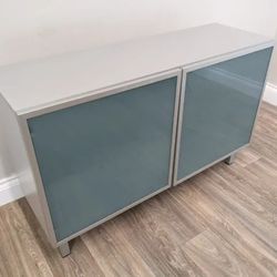 IKEA Console Table With Frosted Glass..48 By 29. By 18