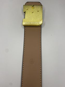 Louis Vuitton Checks Brown Gold Belt – LUXZILLA