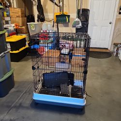 Guinea Pig Cage With  Shelving 
