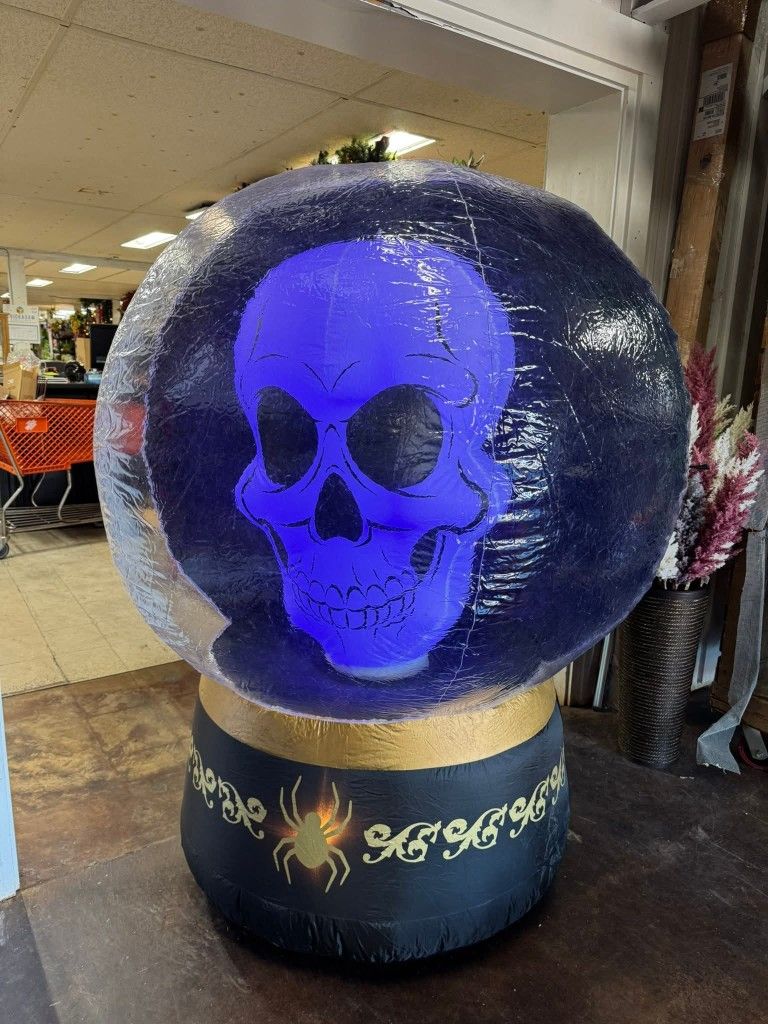 Halloween Led Turning Skull Decoration 