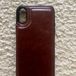 iPhone X/XS leather phone case