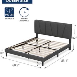 Queen Size Bed Frame 14”+Mattress 10”New In Box Delivery Available 