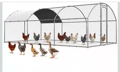 ❤️‍🔥 #F  Large Metal Chicken Coop 9.8’ × 14.8’ × 6.4’