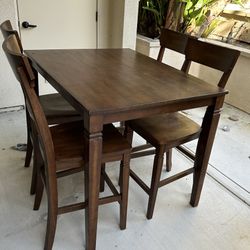 Solid Wood Table + 4 Chairs