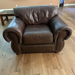 Brown Leather Armchair/Couch