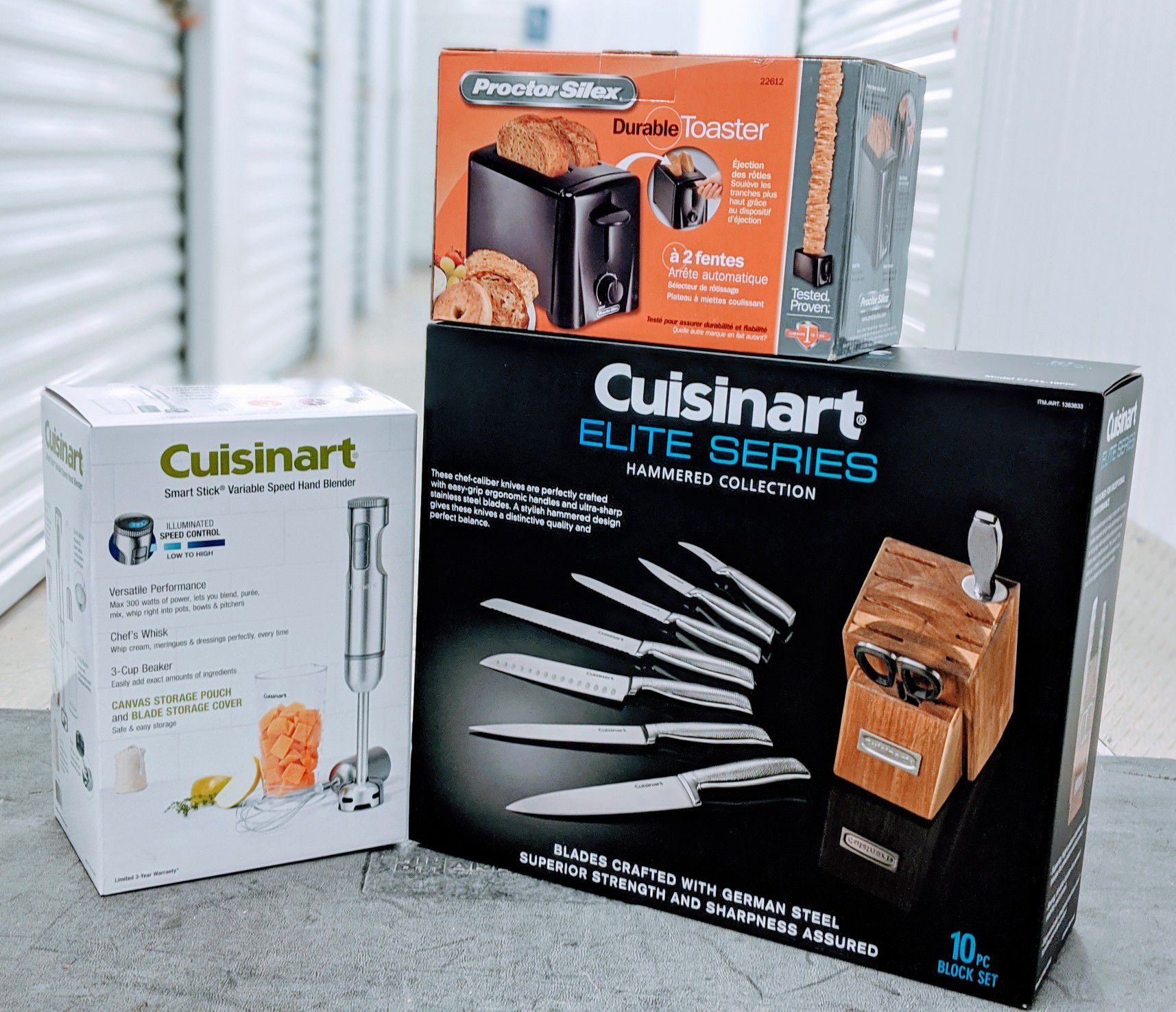 Cuisinart elite series hammered collection and hand blender (free toaster)