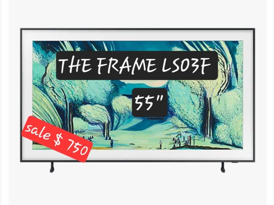 SAMSUNG 55"INCH QLED 4K THE FRAME TV LS03F