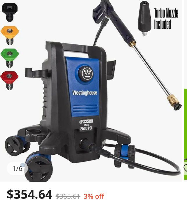 WESTINGHOUSE EPX3500 Electric Power Washer