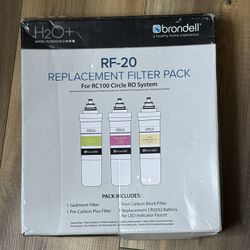 Brondell RF-20 Replacement Filter Pack For RC100  System 3 Filters New 