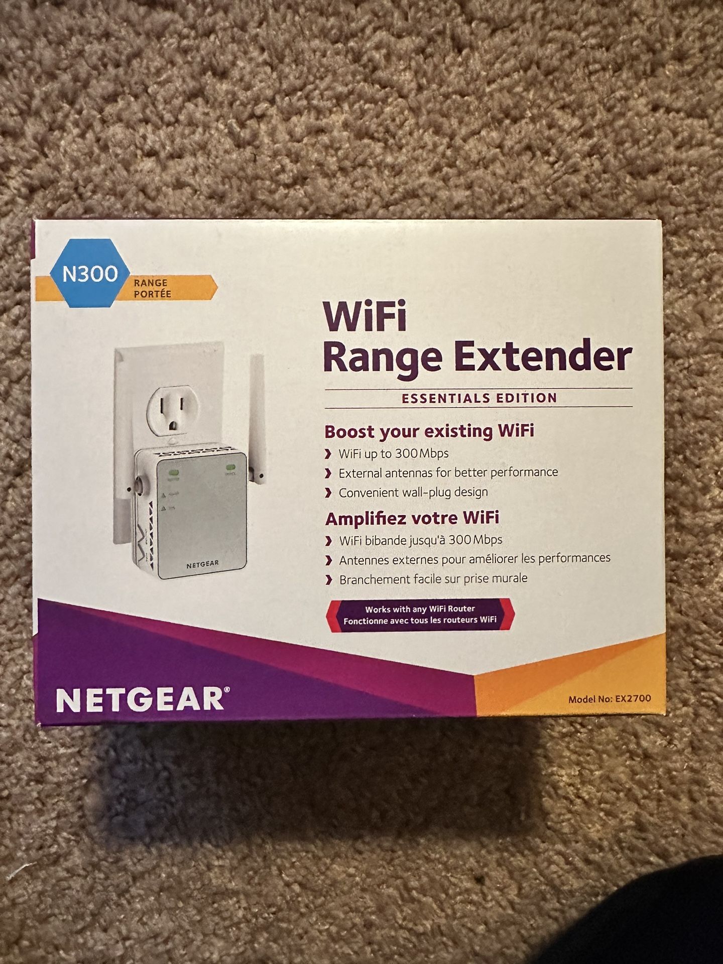 Netgear N300 WiFi Range Extender / Repeater
