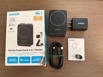 Anker MagGo 3-in-1 MagSafe-Compatible Qi2 15W Foldable Charging Station