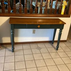 Wood Desk Stand With Drawer 