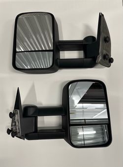99-07 Silverado Sierra / 00-06 Suburban Tahoe Yukon Black Towing Mirrors Manual Adjustment