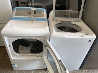 New GE top load washer and electric dryer set with 6 months warranty