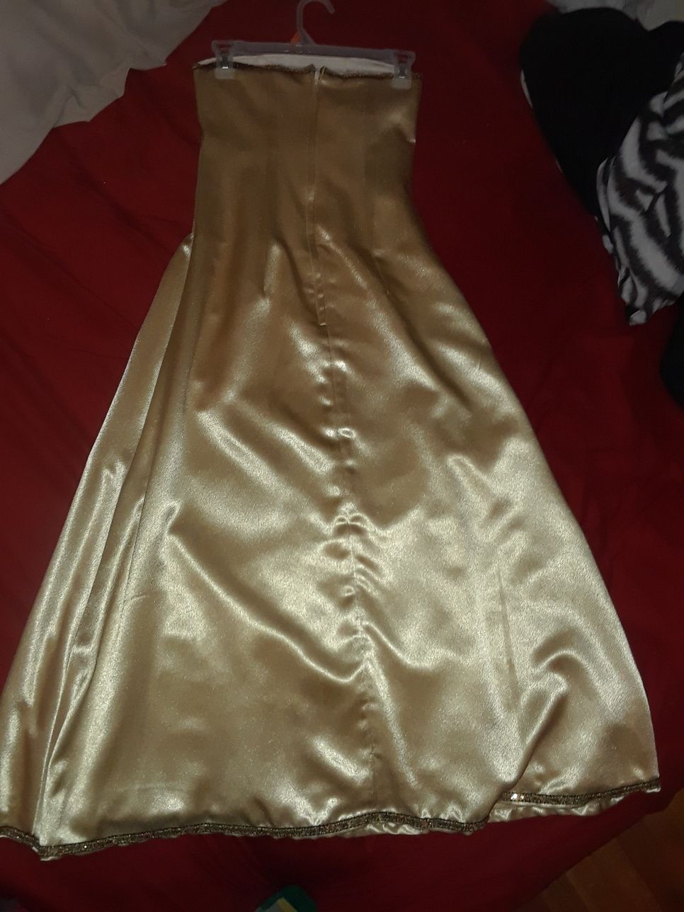 Gold evening gown