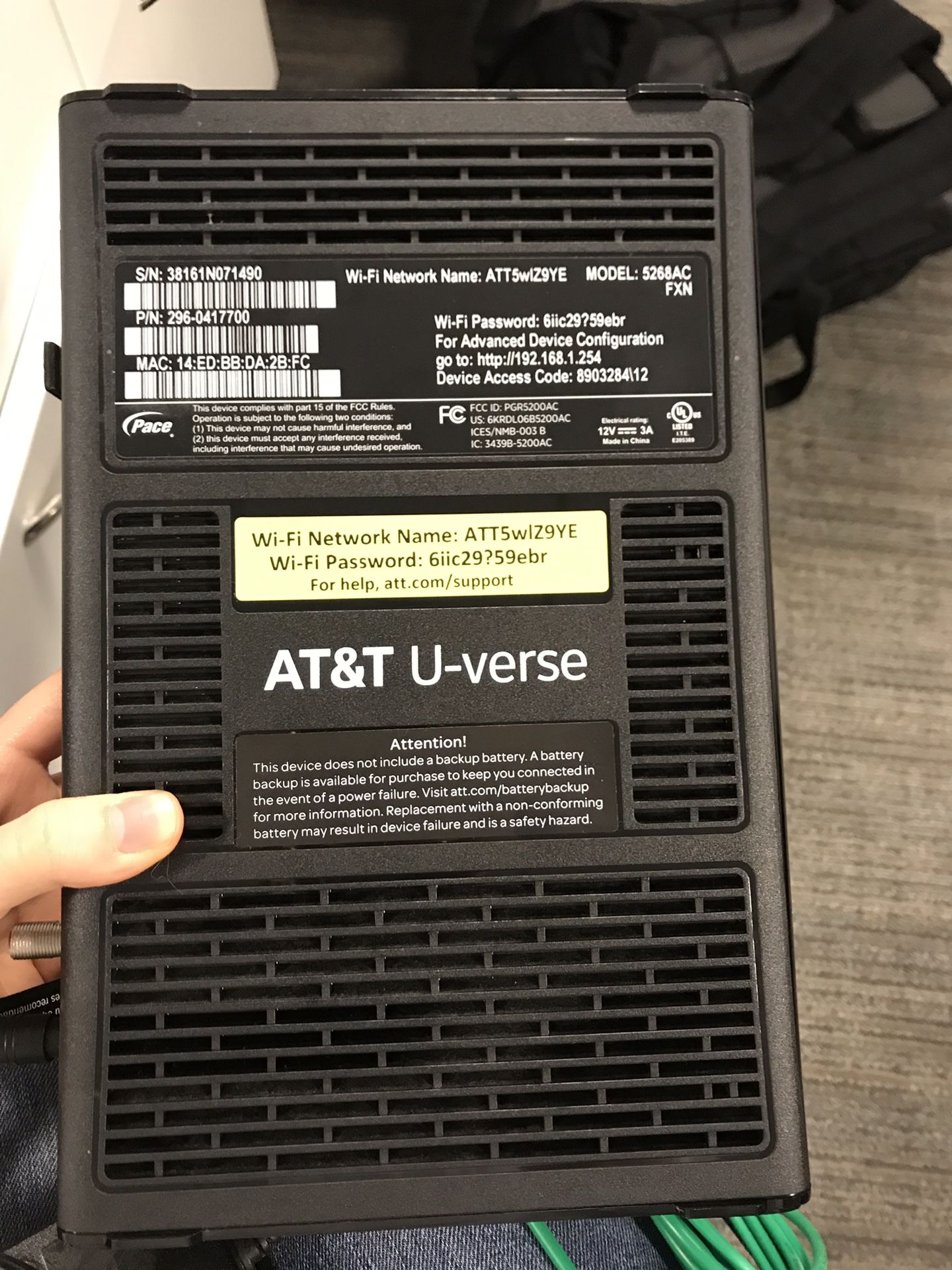 AT&T Uverse modem and router Model 5268AC FXN for Sale in Chicago, IL