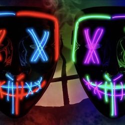 Light Up Halloween Costumes Mask 